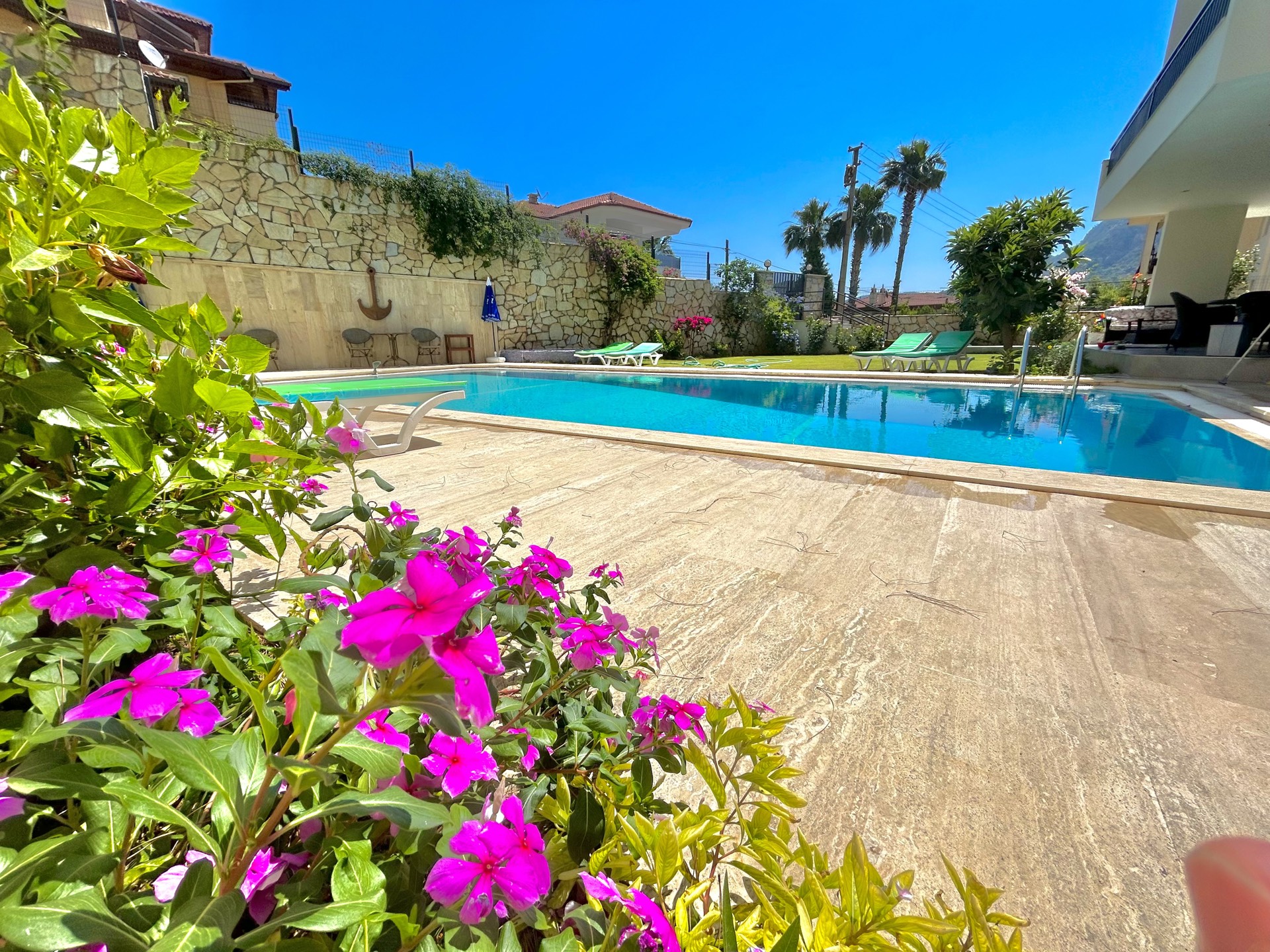 White Suites Icmeler pool and garden